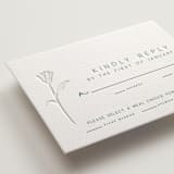"Perennial" - Letterpress RSVP Cards in Cucumber by Amy Kross - Detail