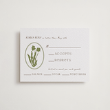 "la graine" - Letterpress RSVP Cards in Burnt Sienna by Alaina Cherup - Front