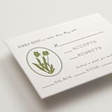"la graine" - Letterpress RSVP Cards in Burnt Sienna by Alaina Cherup - Detail