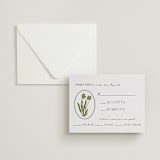 "la graine" - Letterpress RSVP Cards in Burnt Sienna by Alaina Cherup - Invitation with Envelope