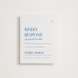 "Clarity" - Letterpress RSVP Cards in Sapphire by Heather Cairl - Front