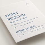 "Clarity" - Letterpress RSVP Cards in Sapphire by Heather Cairl - Detail