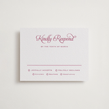 "Modernne" - Letterpress RSVP Cards in Merlot by Carolyn MacLaren - Front