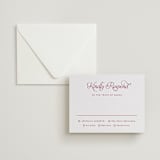 "Modernne" - Letterpress RSVP Cards in Merlot by Carolyn MacLaren - Invitation with Envelope