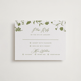 "Untied" - Letterpress RSVP Cards in Pistachio by Erin Hodges - Front