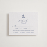 "Mariner" - Letterpress RSVP Cards in Indigo by Jelena Vuletic - Front