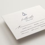 "Mariner" - Letterpress RSVP Cards in Indigo by Jelena Vuletic - Detail