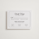 "Outlined" - Letterpress RSVP Cards in Soft Black by Leah Bisch - Front