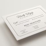 "Outlined" - Letterpress RSVP Cards in Soft Black by Leah Bisch - Detail