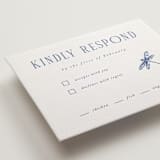 "Botanical Dream" - Letterpress RSVP Cards in Lapis by Sherley Ferreira - Detail