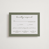 "The Verdure Suite" - Letterpress RSVP Cards in Moss by Brittney Jensen - Front