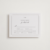 "Clarion" - Letterpress RSVP Cards in Gravel by Jelena Vuletic - Front