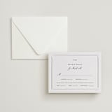 "Clarion" - Letterpress RSVP Cards in Gravel by Jelena Vuletic - Invitation with Envelope