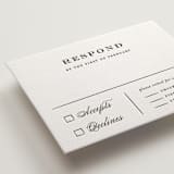 "Proper" - Letterpress RSVP Cards in Soft Black by Carolyn MacLaren - Detail