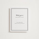 "Eloquence" - Letterpress RSVP Online Enclosure Cards in Soft Black by Kimberly FitzSimons - Front
