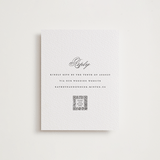 "classic composition" - Letterpress RSVP Online Enclosure Cards in Soft Black by Olivia Raufman - Front