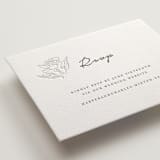 "my dearest" - Letterpress RSVP Online Enclosure Cards in Soft Black | Blind Deboss by Qing Ji - Detail