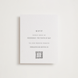 "A Thousand Years" - Letterpress RSVP Online Enclosure Cards in Soft Black by Design Lotus - Front