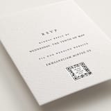 "A Thousand Years" - Letterpress RSVP Online Enclosure Cards in Soft Black by Design Lotus - Detail