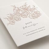 "In Bloom" - Letterpress RSVP Online Enclosure Cards in Latte | Gravel by Jennifer Postorino - Detail