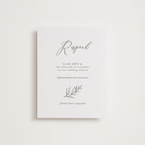 "creme au beurre" - Letterpress RSVP Online Enclosure Cards in Moss by chocomocacino - Front