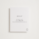 "Cosmopolitan" - Letterpress RSVP Online Enclosure Cards in Soft Black by Meagan Christensen - Front