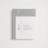 "Art Deco" - Letterpress RSVP Online Enclosure Cards in Pewter by Shannon Chen of Four Wet Feet Studio - Front