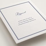 "Starboard" - Letterpress RSVP Online Enclosure Cards in Lapis by Pixel and Hank - Detail