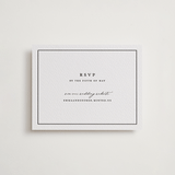"Heritage" - Letterpress RSVP Online Enclosure Cards in Soft Black by Stacey Meacham - Front
