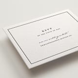 "Heritage" - Letterpress RSVP Online Enclosure Cards in Soft Black by Stacey Meacham - Detail