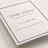 "Lowcountry" - Letterpress RSVP Online Enclosure Cards in Graphite by Megan Davis - Detail