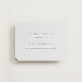 "Warm Winds" - Letterpress RSVP Online Enclosure Cards in Granite by Janean Hinger - Front