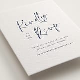 "Ink scribble" - Letterpress RSVP Online Enclosure Cards in Aegean by Adelyn T. - Detail