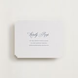 "Empire" - Letterpress RSVP Online Enclosure Cards in Blueberry by Jennifer Postorino - Front