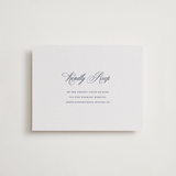 "Empire" - Letterpress RSVP Online Enclosure Cards in Aegean by Jennifer Postorino - Front