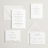 "Mountainview" - Letterpress RSVP Online Enclosure Cards in Graphite by Sarah Brown - Invitation Suite