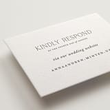 "Perennial" - Letterpress RSVP Online Enclosure Cards in Soft Black by Oscar and Emma - Karly Depew - Detail