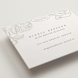 "garden" - Letterpress RSVP Online Enclosure Cards in Garden by Leah Bisch - Detail