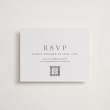 "Classy Type" - Letterpress RSVP Online Enclosure Cards in Soft Black by Hooray Creative - Front