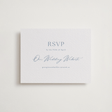 "Modern Air" - Letterpress RSVP Online Enclosure Cards in Provincial Blue by Stacey Meacham - Front