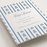 "Sweet Garden" - Letterpress RSVP Online Enclosure Cards in Provincial Blue by Erin German - Detail