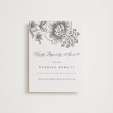 "Wedding Press" - Letterpress RSVP Online Enclosure Cards in Graphite by Chris Griffith - Front