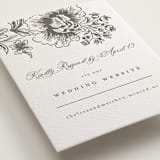 "Wedding Press" - Letterpress RSVP Online Enclosure Cards in Graphite by Chris Griffith - Detail
