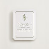 "Simply Elegant" - Letterpress RSVP Online Enclosure Cards in Olive by Yaling Hou Suzuki - Front
