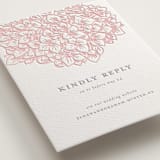 "Hydrangea Blooms" - Letterpress RSVP Online Enclosure Cards in Blush by Paula Pecevich - Detail