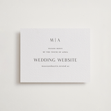 "Simple charm" - Letterpress RSVP Online Enclosure Cards in Soft Black by Stacey Meacham - Front