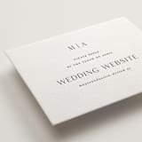 "Simple charm" - Letterpress RSVP Online Enclosure Cards in Soft Black by Stacey Meacham - Detail