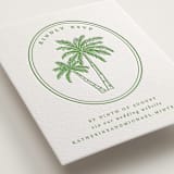 "Iconic" - Letterpress RSVP Online Enclosure Cards in Pear by Creo Study - Detail