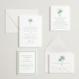 "Iconic" - Letterpress RSVP Online Enclosure Cards in Fern by Creo Study - Invitation Suite