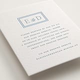 "ricciarelli" - Letterpress RSVP Online Enclosure Cards in Denim by chocomocacino - Detail
